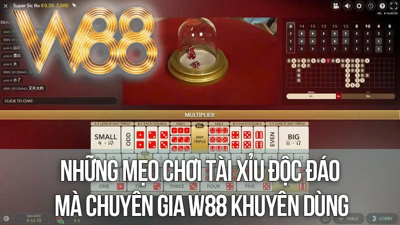 Những Mẹo Chơi Tài Xỉu Độc Đáo Mà Chuyên Gia W88 Khuyên Dùng Những Mẹo Chơi Tài Xỉu Độc Đáo Mà Chuyên Gia W88 Khuyên Dùng